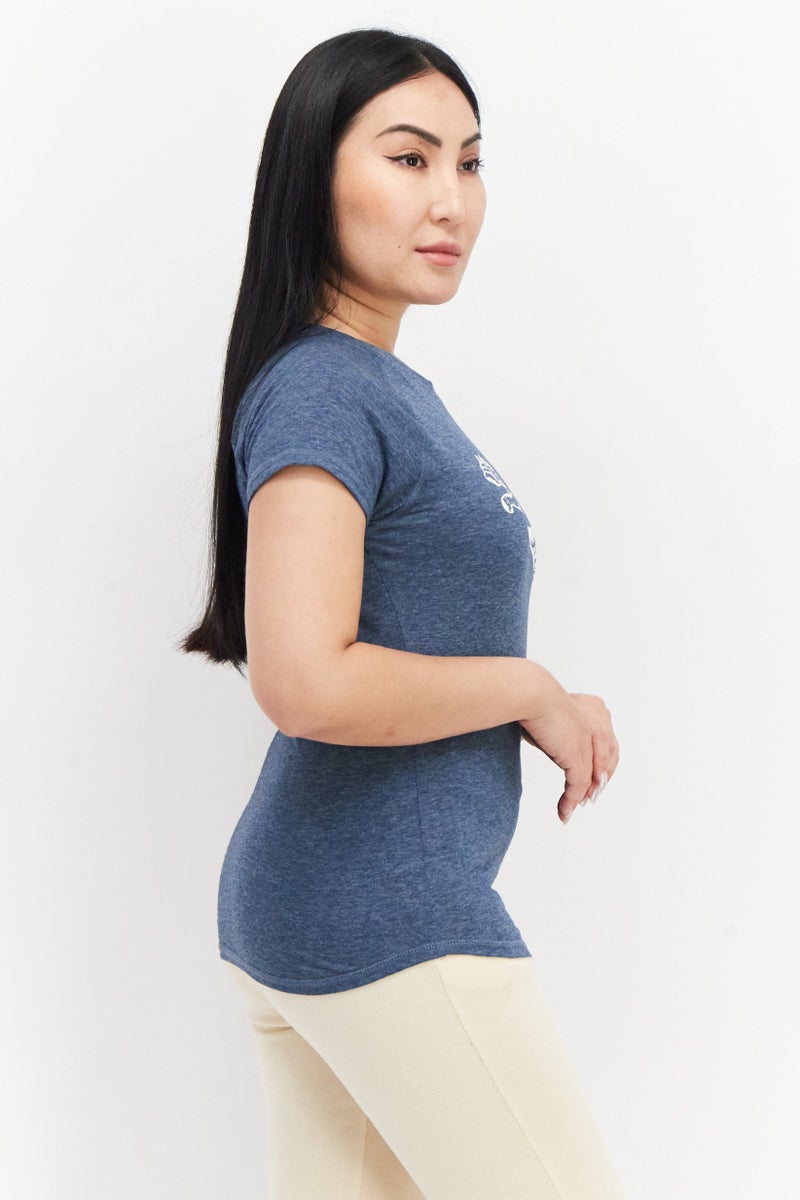 PUMA تي شيرت تدريب قصير الأكمام للنساء، مجموعة أزرق داكن - Image 2